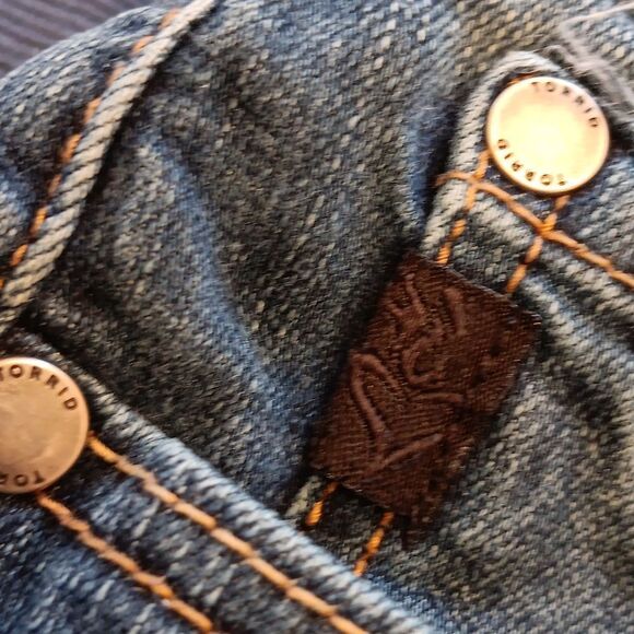 Torrid Denim Straight Leg Jeans. Coastal Cowgirl, Normcore, Denim - Picture 10 of 11